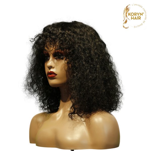 center wig machine made black wig remy hair tc047