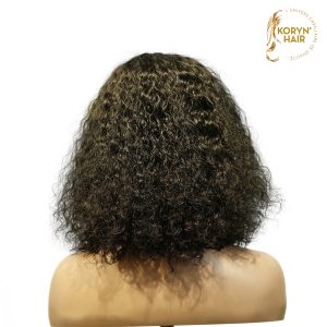 center wig machine made black wig remy hair tc047