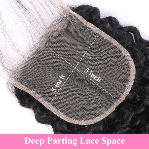 center wig remy hair 5x5 deep wave closure