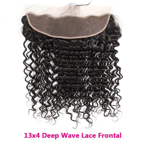 center wig remy hair 13x4 deep wave frontal