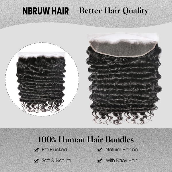 center wig remy hair 13x4 deep wave frontal