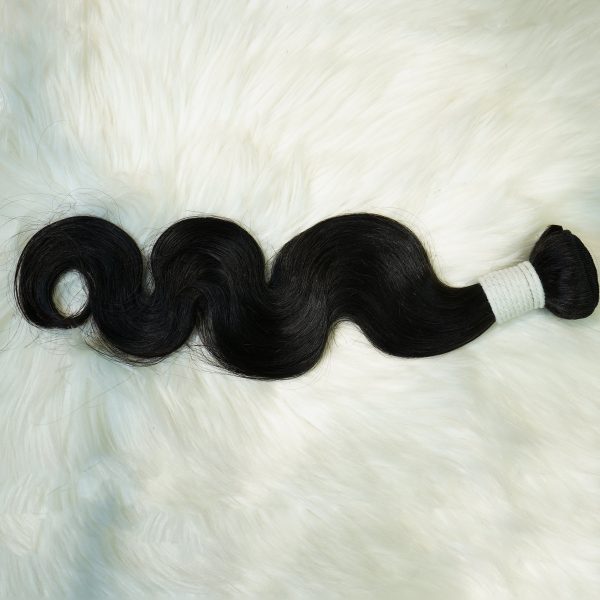 center wig remy hair black body wave bundles brazilian weaving