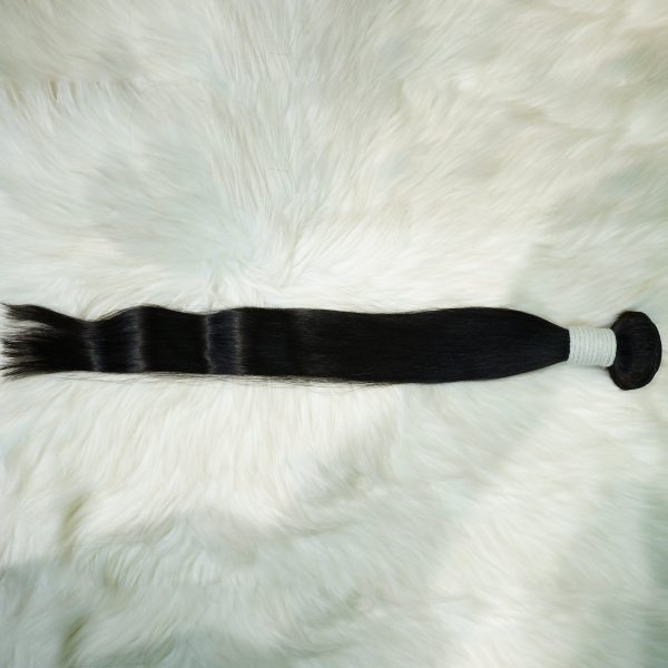 center wig remy hair black straight bundles brazilian weaving