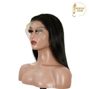 center wig 13x4 straight bob lace front wig natural black asian raw hair