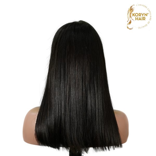 center wig natural black asian raw hair 2x6 hd lace closure straight bob human hair wig