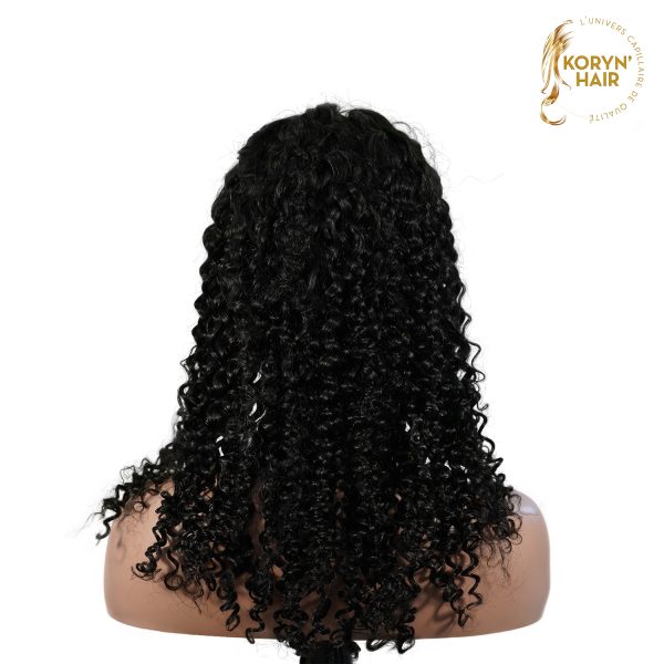 center wig natural black remy hair 5x5 lace closure jerry curly human hair wig