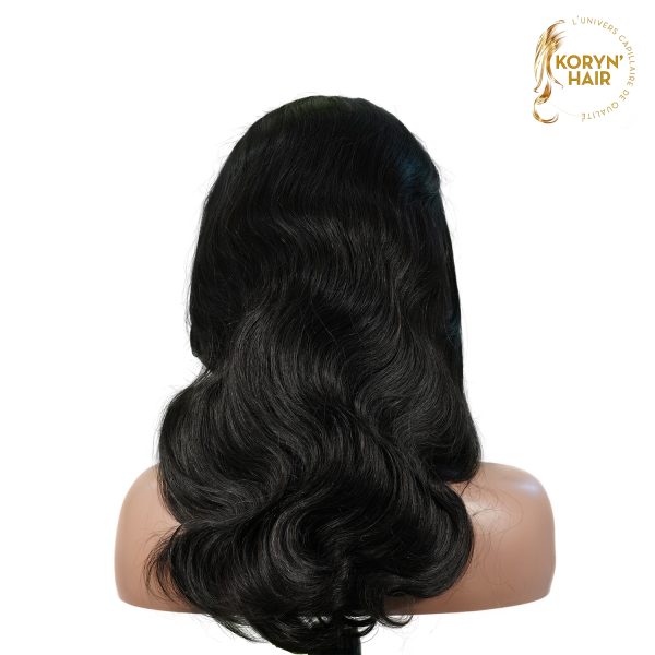 center wig natural black remy hair 5x5 lace closure body wave human hair wig