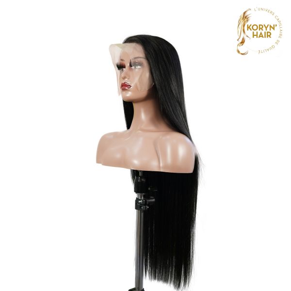 center wig 13x4 straight lace front wig natural black remy hair