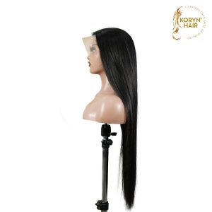 center wig 13x4 straight lace front wig natural black remy hair