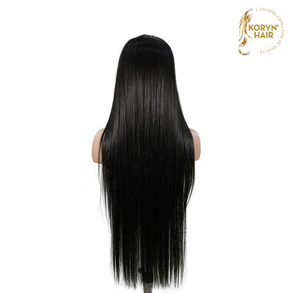 center wig 13x4 straight lace front wig natural black remy hair