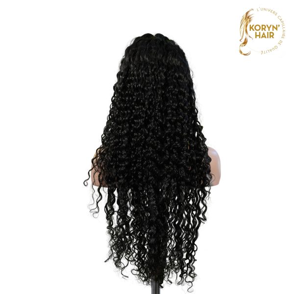 center wig 13x4 deep wave lace front wig natural black remy hair