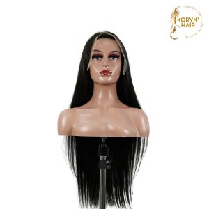 center wig natural black asian raw hair 13x6 hd lace front wig straight human hair wig