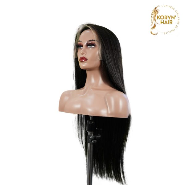 center wig natural black asian raw hair 13x6 hd lace front wig straight human hair wig