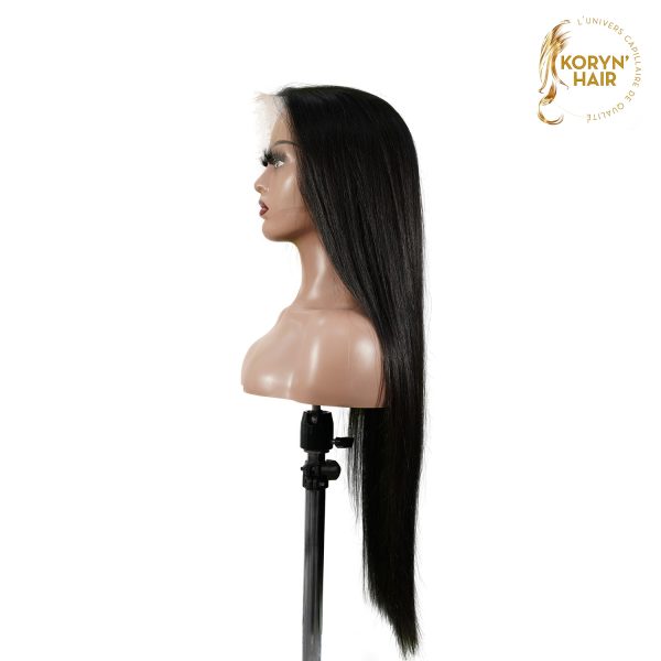 center wig natural black asian raw hair 13x6 hd lace front wig straight human hair wig