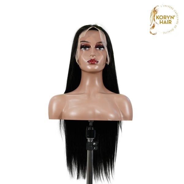 center wig 13x6 double drams straight lace front wig black remy hair