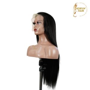 center wig 13x6 double drams straight lace front wig black remy hair