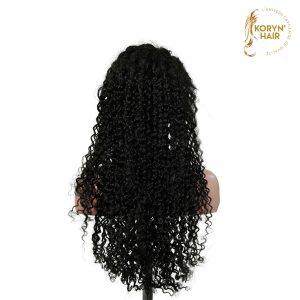 center wig natural black asian raw hair 13x6 hd lace front wig deep wave human hair wig