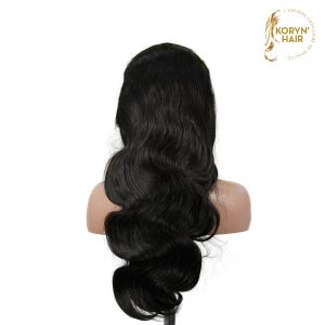center wig natural black asian raw hair 13x6 hd lace front wig body wave human hair wig