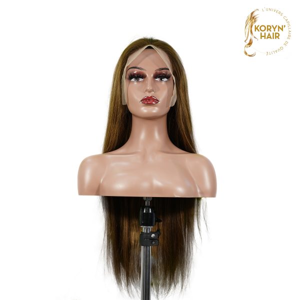 koryn hair 13x4 straight lace front wig m4&27 highlight remy hair 26 inch