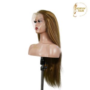 koryn hair 13x4 straight lace front wig m4&27 highlight remy hair 26 inch