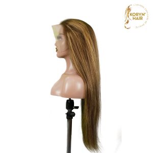koryn hair 13x4 straight lace front wig m4&27 highlight remy hair 26 inch