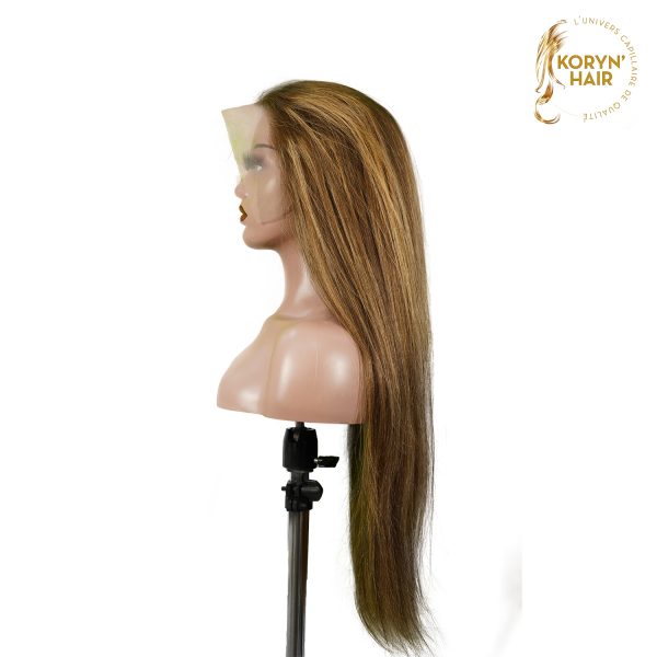 koryn hair 13x4 straight lace front wig m4&27 highlight remy hair 26 inch