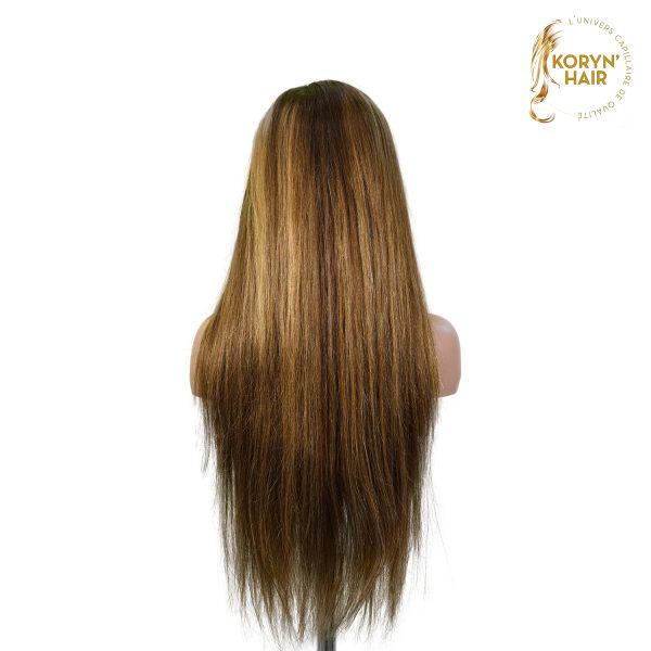 koryn hair 13x4 straight lace front wig m4&27 highlight remy hair 26 inch