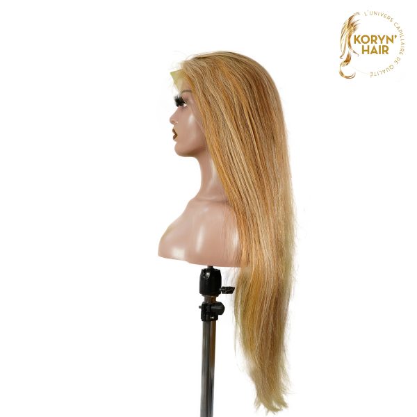 center wig 13x4 straight lace front wig 8&27 honey blonde highlight 26 inch remy hair