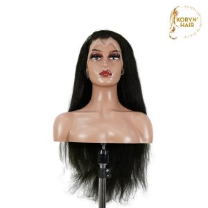 center wig 13x4 yaki straight lace front wig black remy hair