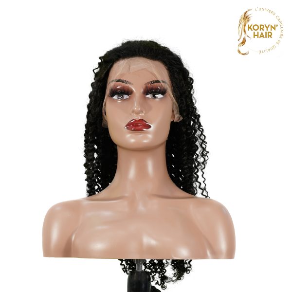 center wig 13x4 kinky curly lace front wig natural black remy hair