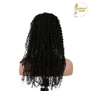 center wig 13x4 kinky curly lace front wig natural black remy hair
