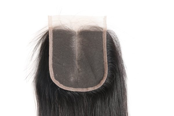 center wig remy hair 4x4 straight closure