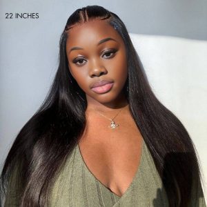 center wig natural black asian raw hair 6x7 hd lace closure straight human hair wig